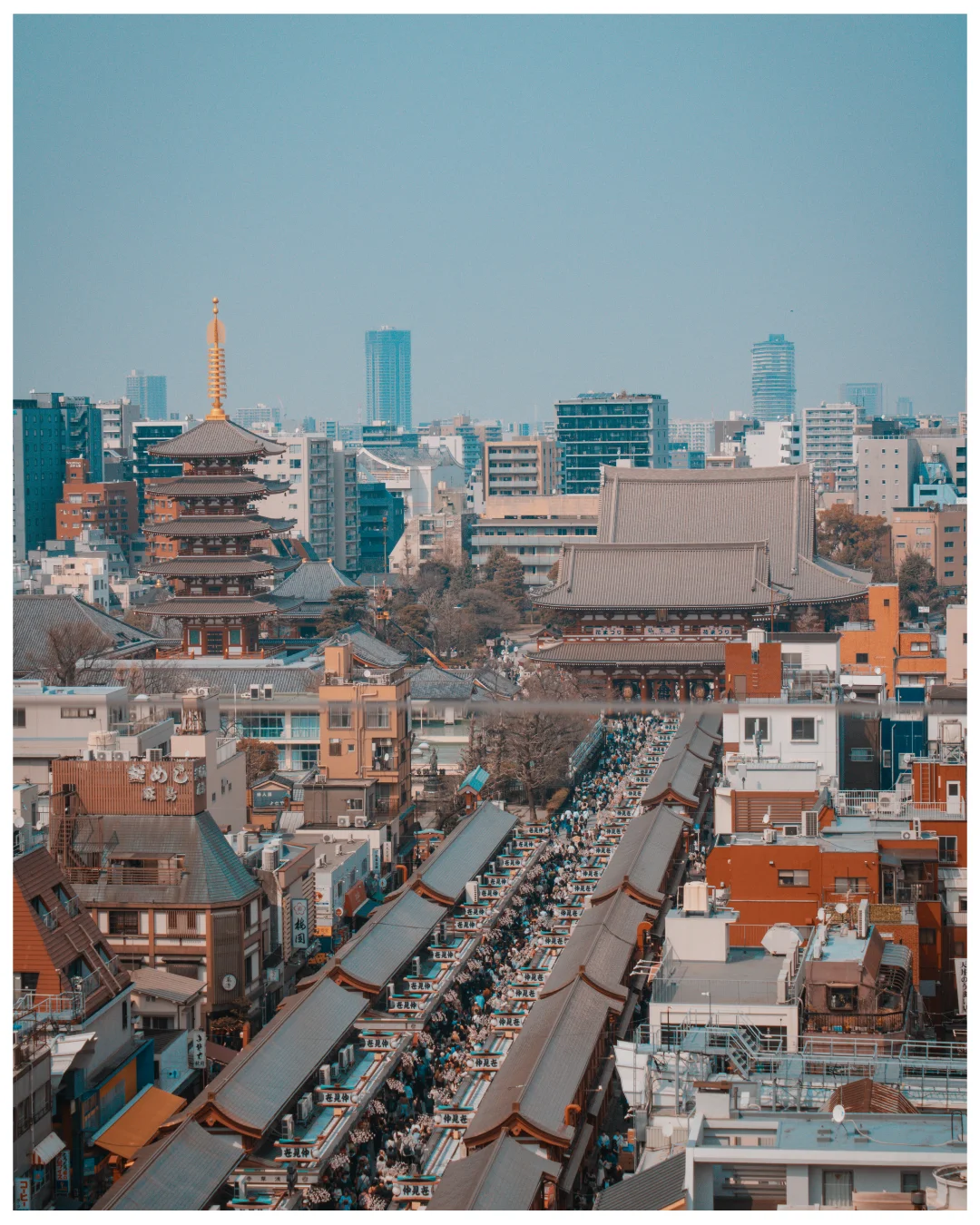 Nakamise vue aérienne